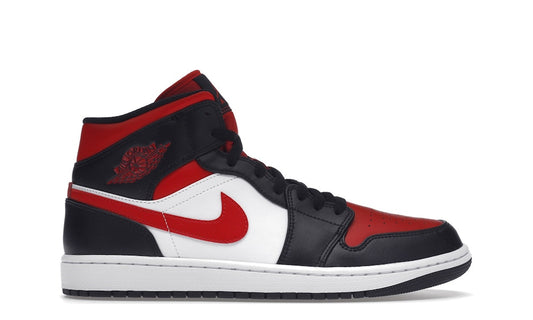 Jordan 1 Mid Black Fire Red — officielle