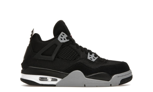 Jordan 4 Black Canvas — officielle