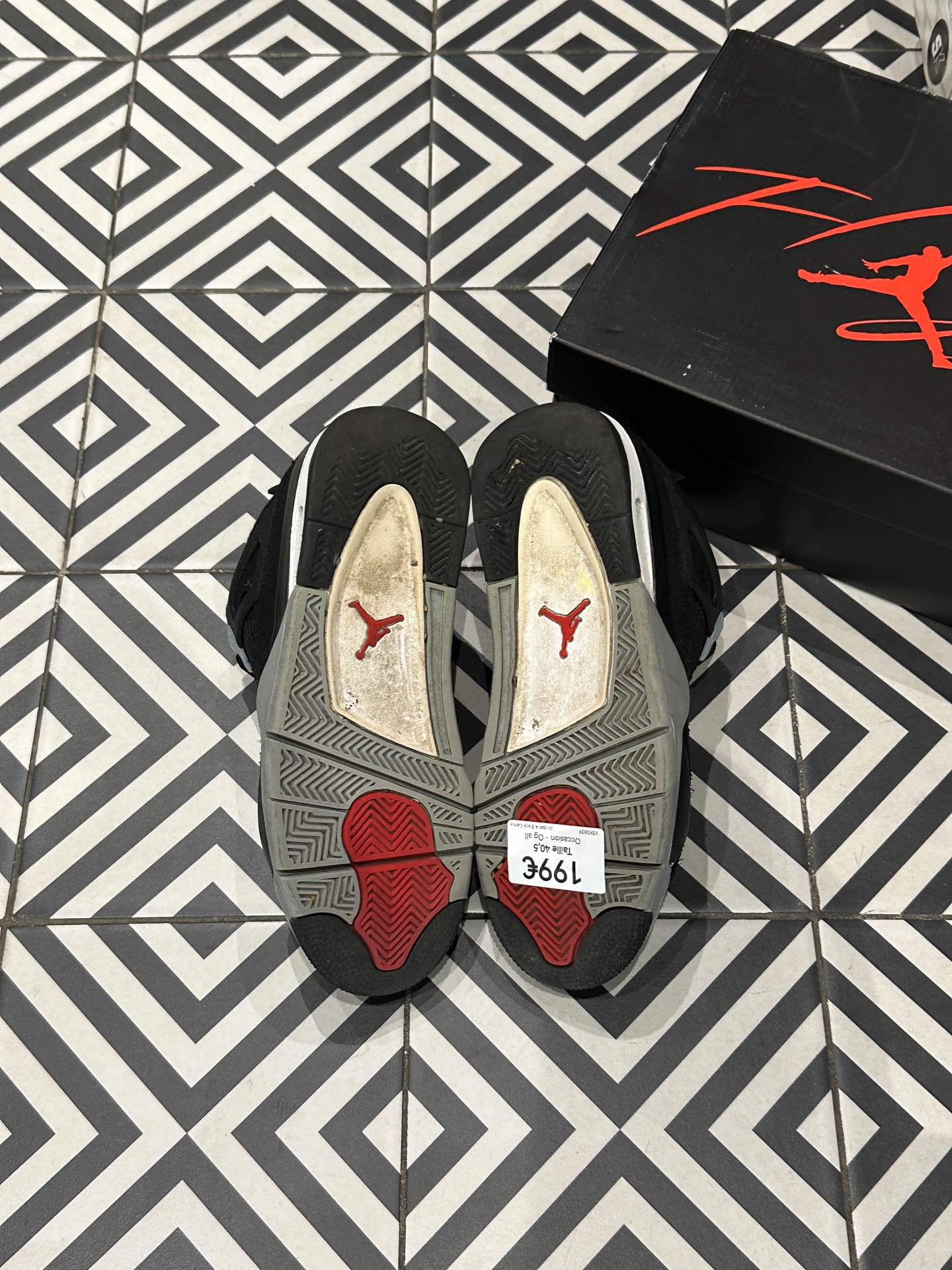 Jordan 4 Black Canvas (Taille 40,5)