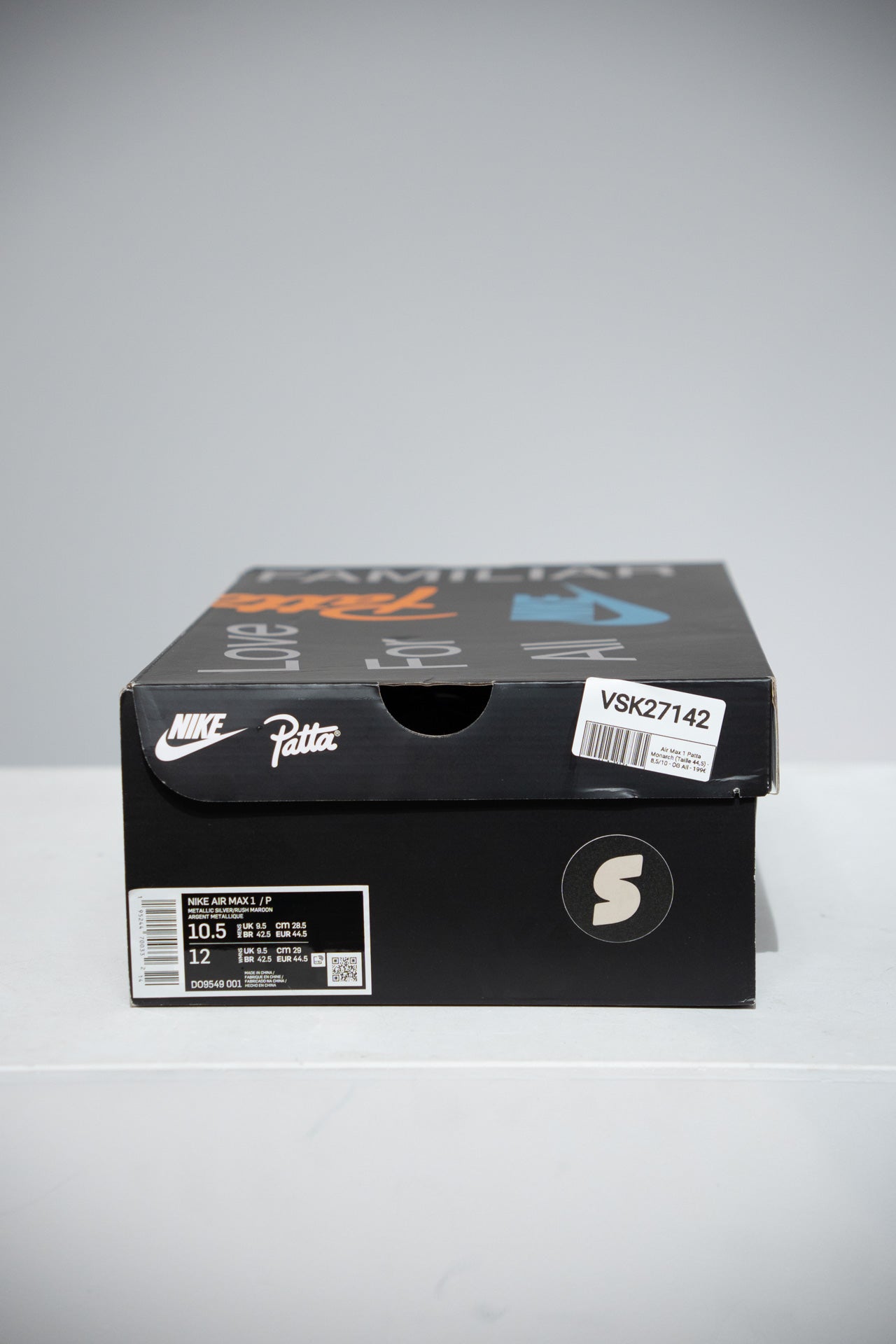 Air Max 1 Patta Rush Marron (Taille 44,5)