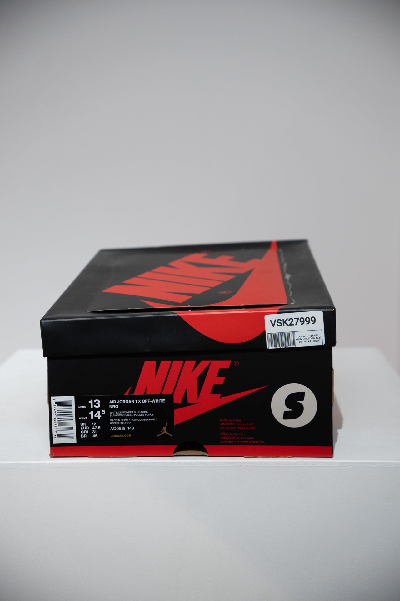 Jordan 1 High Off-White UNC (Taille 47,5)