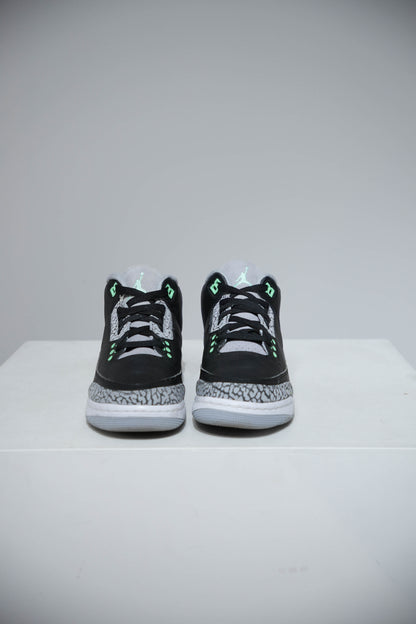 Jordan 3 Green Glow GS (Taille 40)