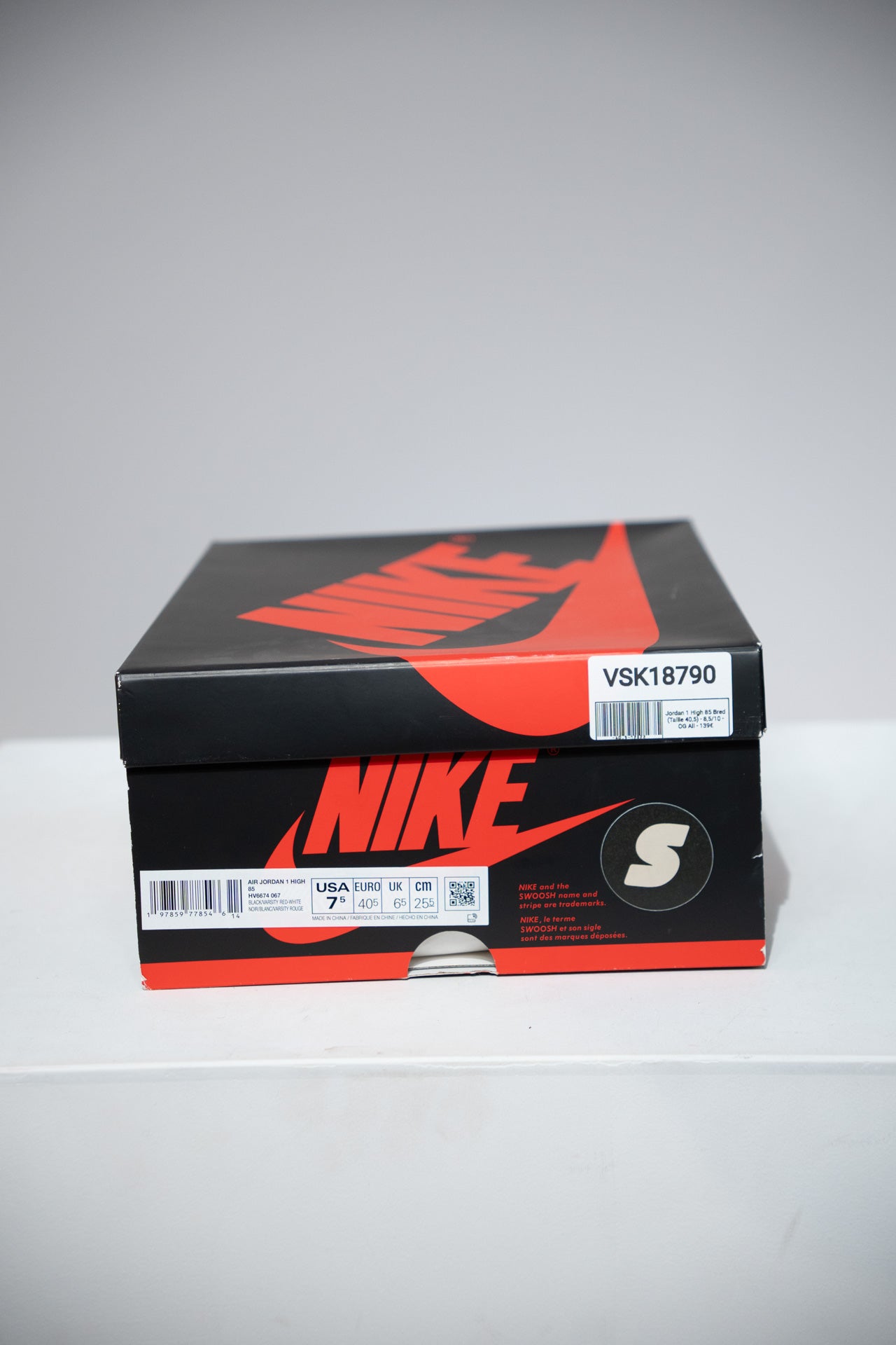 Jordan 1 High 85 Bred (Taille 40,5)