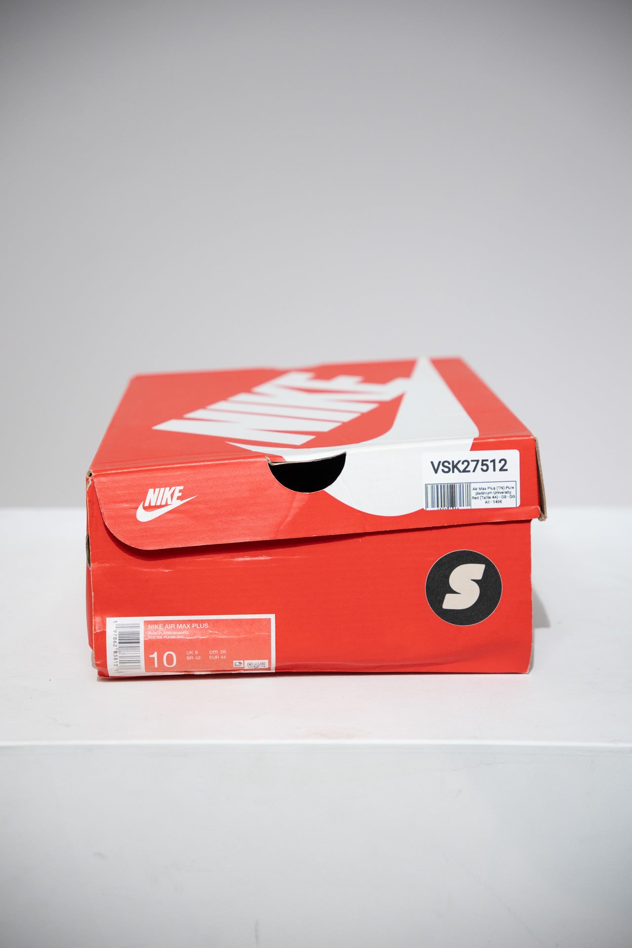 Air Max Plus (TN) Pure platinium University Red (Taille 44)