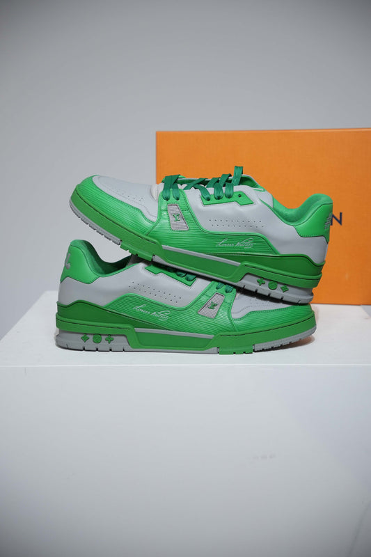 Louis Vuitton Trainer Green Grey (Taille 47 (11IT))