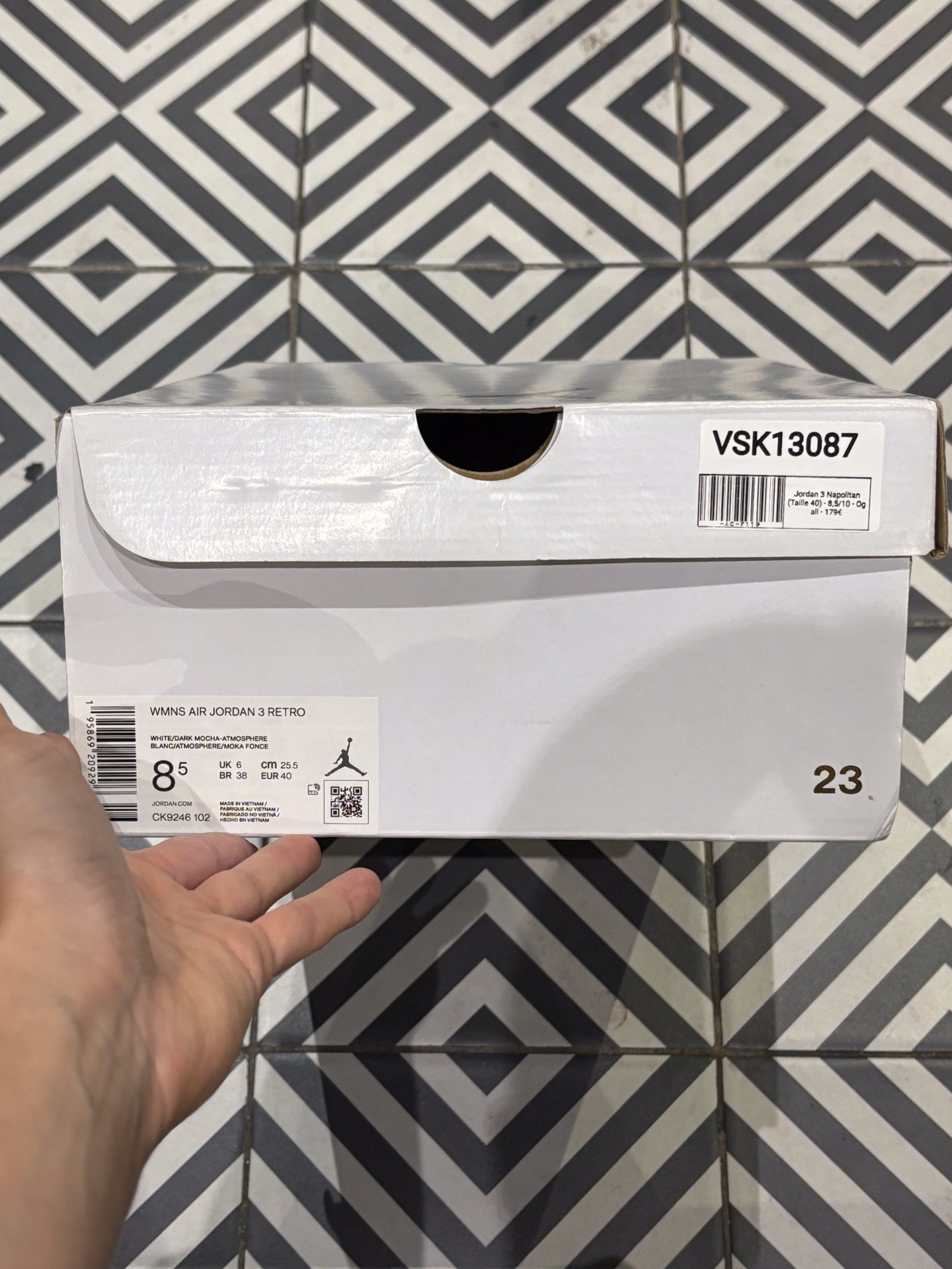 Jordan 3 Napolitan (Taille 40)