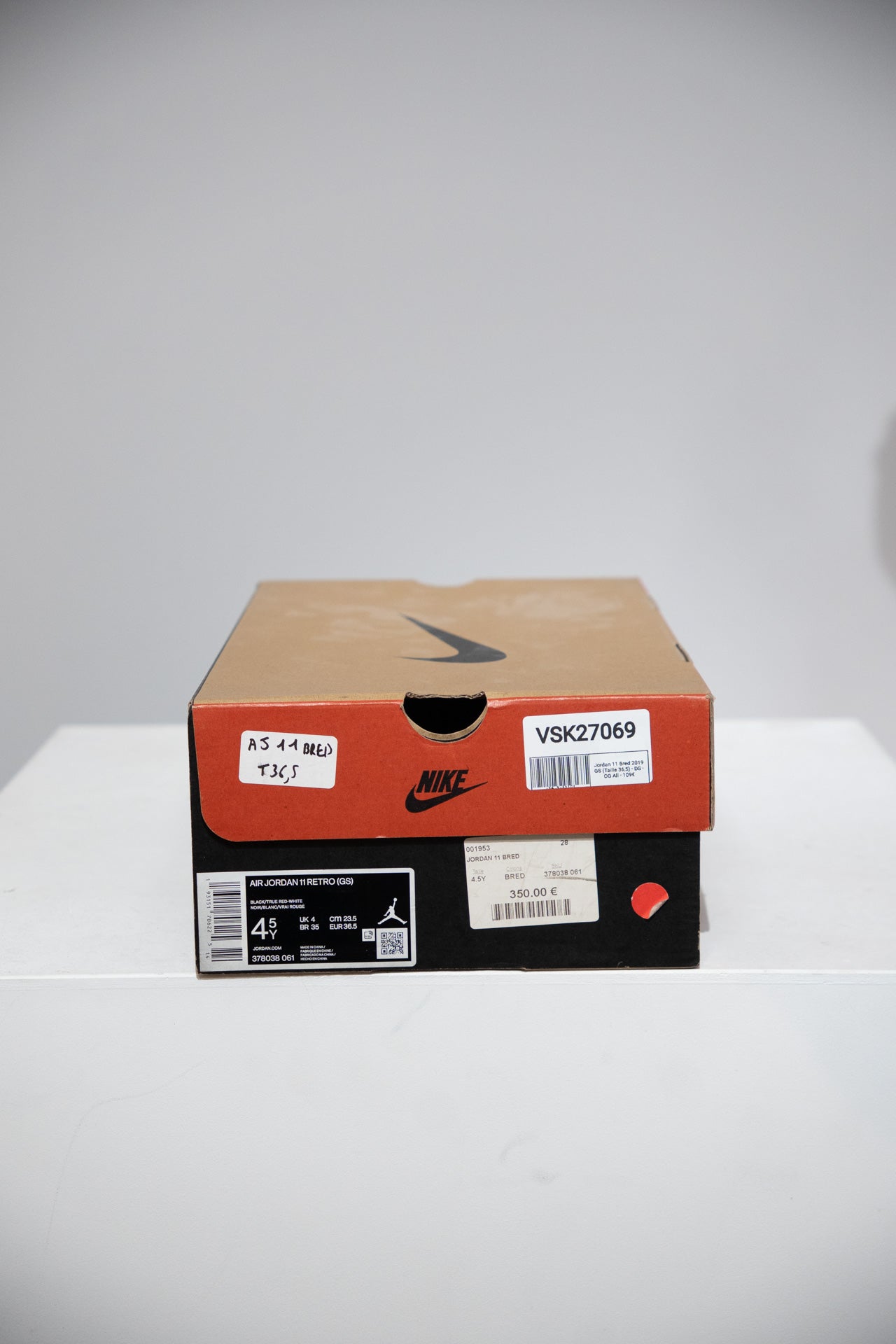 Jordan 11 Bred 2019 GS (Taille 36,5)