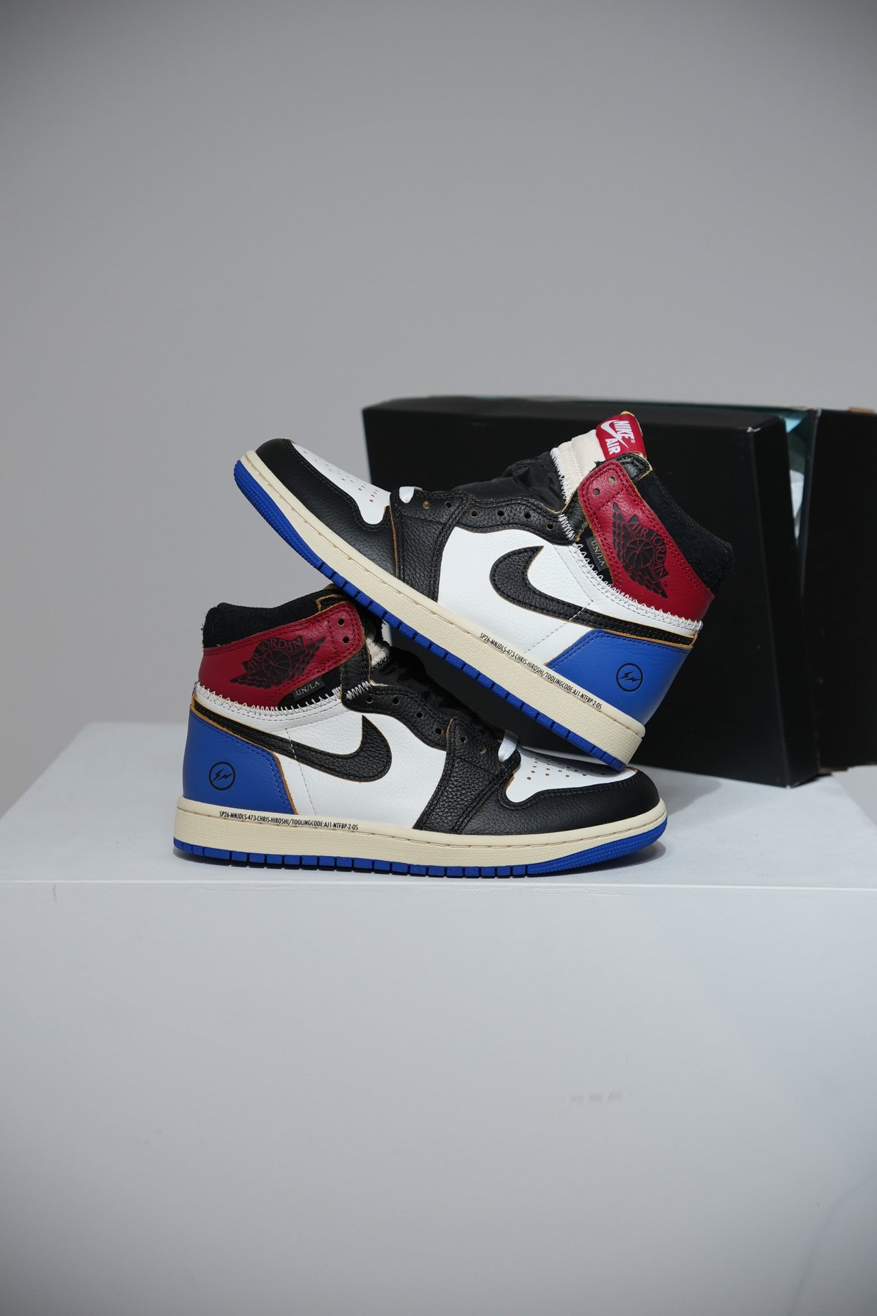 Jordan 1 high Union Fragment Varsity Red Sport Royal (Taille 44,5)