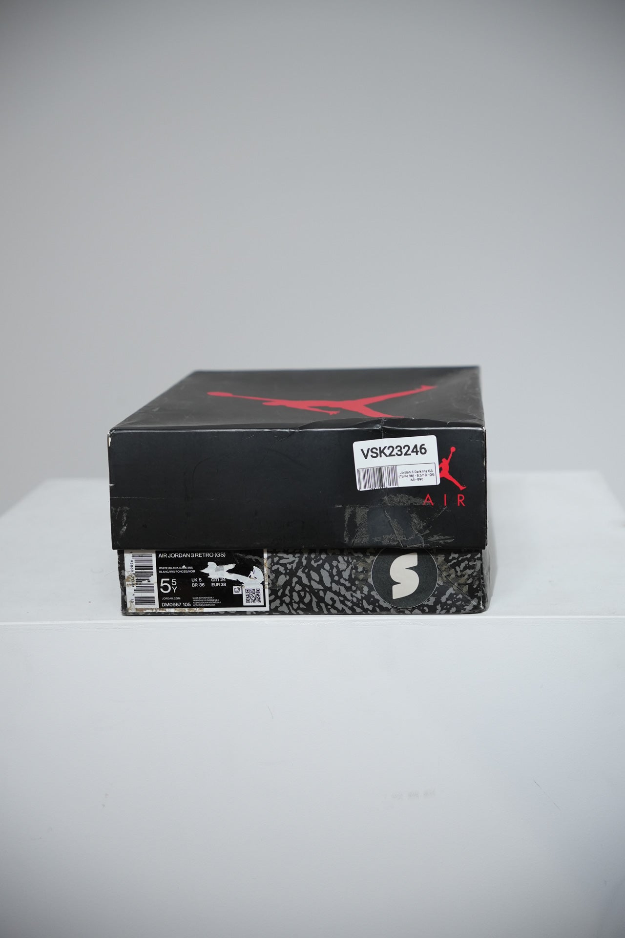 Jordan 3 Dark Iris GS (Taille 38)