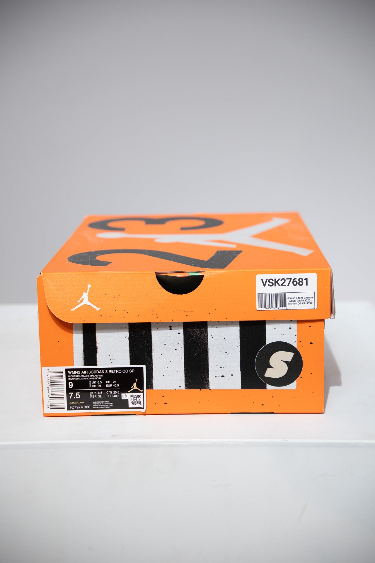 Jordan 3 Nina Channel Abney (Taille 40,5)