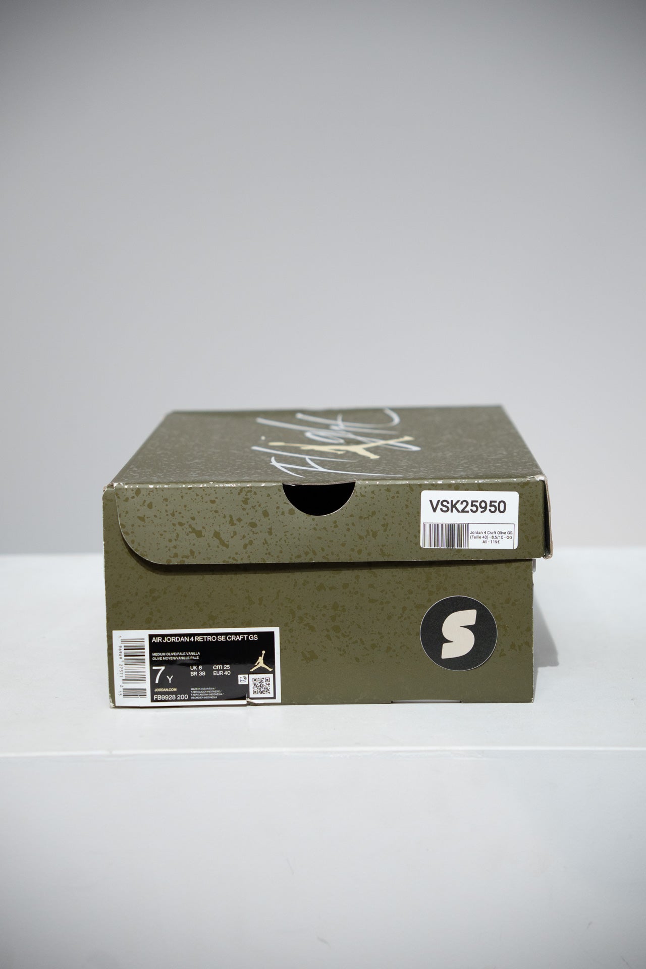 Jordan 4 Craft Olive GS (Taille 40)