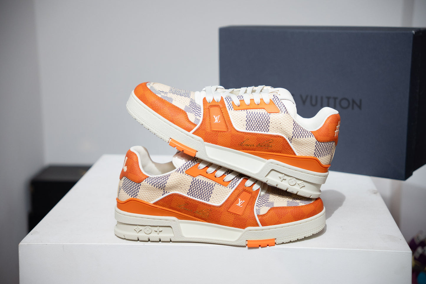 Louis Vuitton Trainer Damier Orange (Taille 41 (6,5IT))