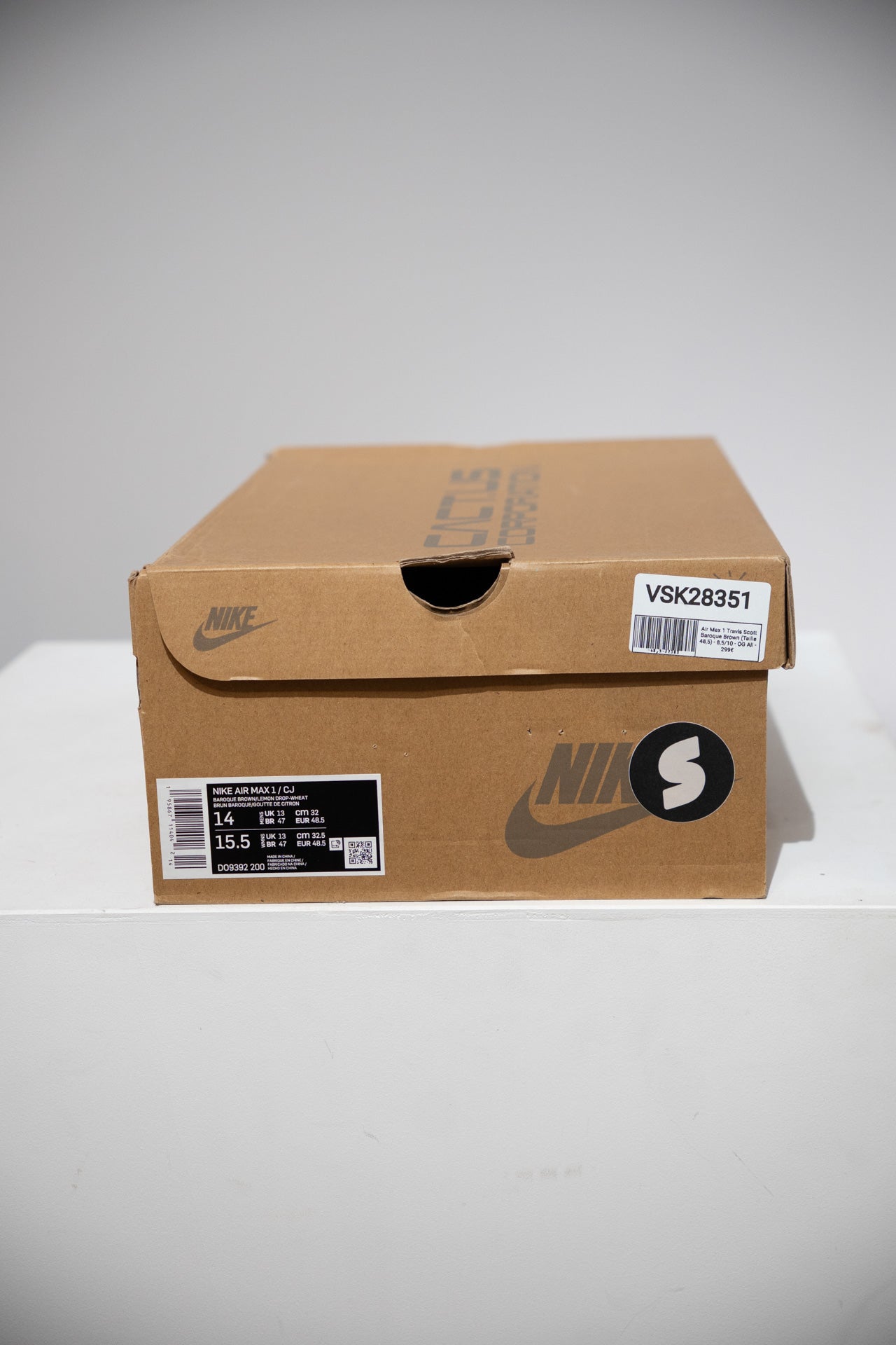 Air Max 1 Travis Scott Baroque Brown (Taille 48,5)