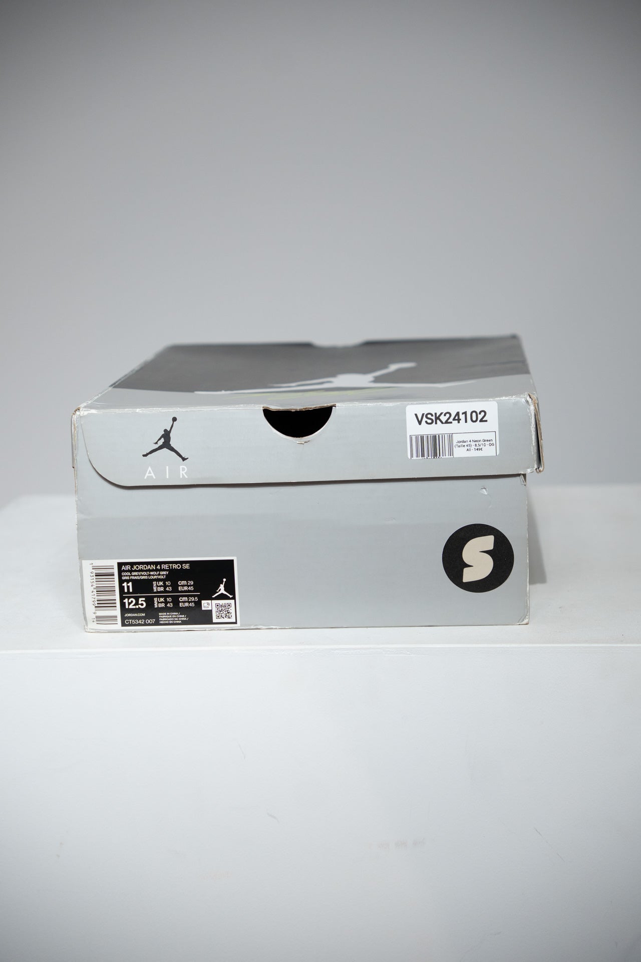 Jordan 4 Neon Green (Taille 45)