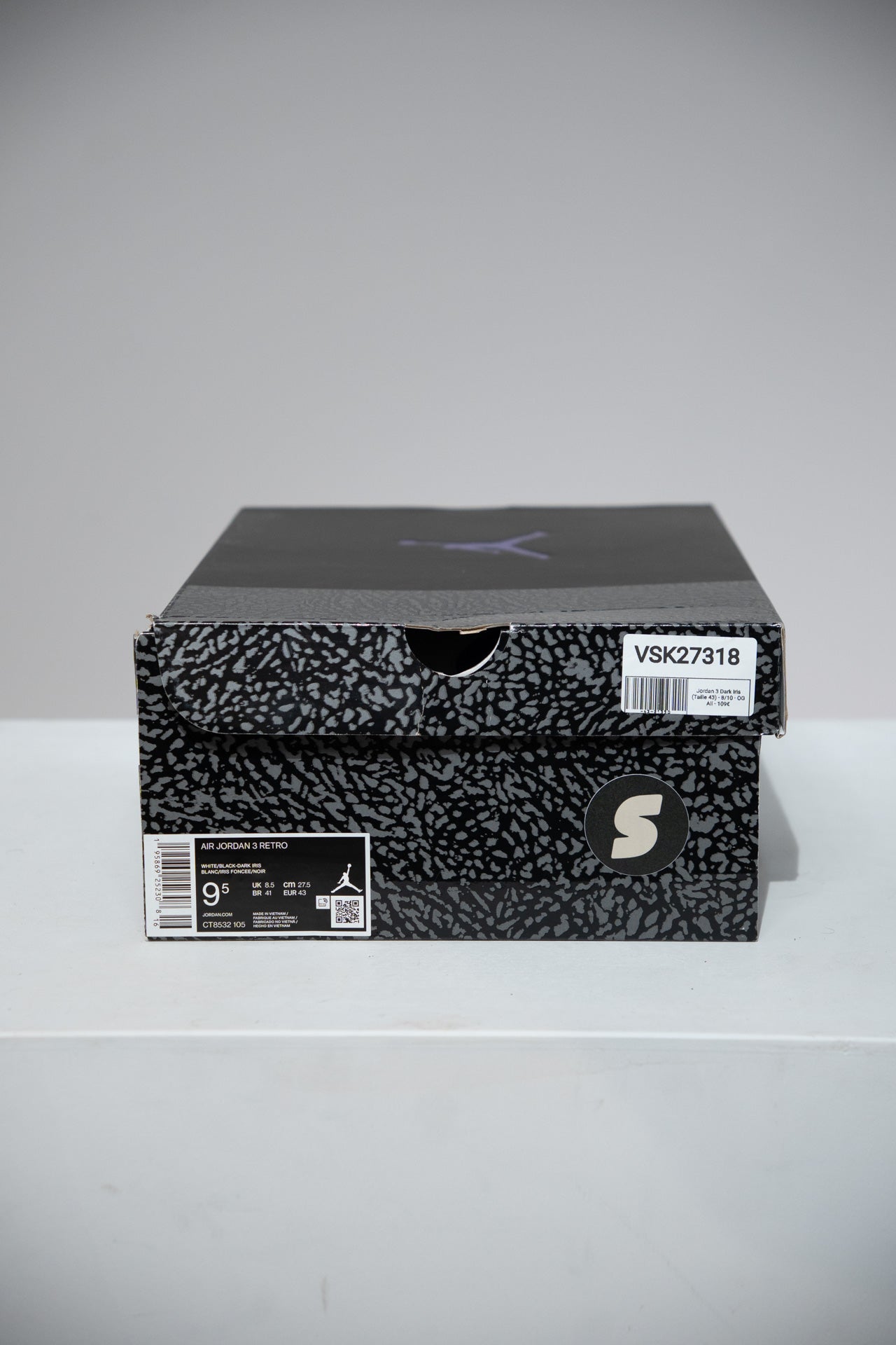 Jordan 3 Dark Iris (Taille 43)