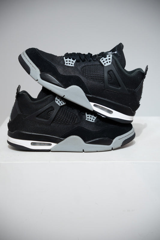 Jordan 4 Black Canvas (Taille 45)