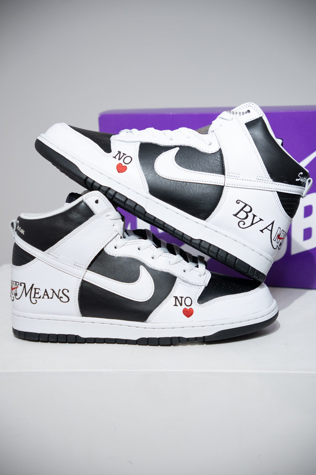 Dunk High SB Supreme Black White (Taille 44,5)