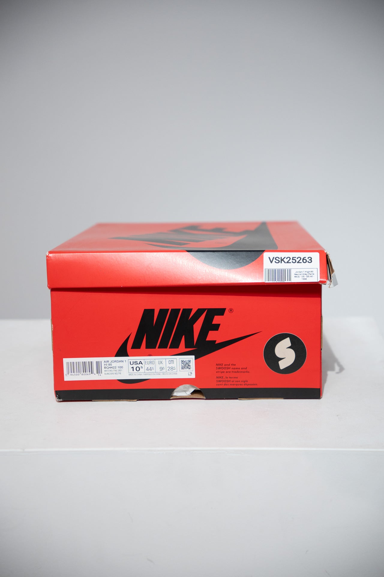 Jordan 1 High 85 Neutral Grey (Taille 44,5)