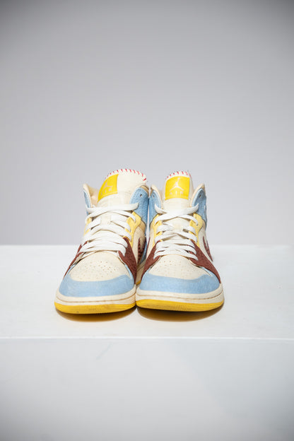 Jordan 1 Mid Maison Chateau Rouge (Taille 41)