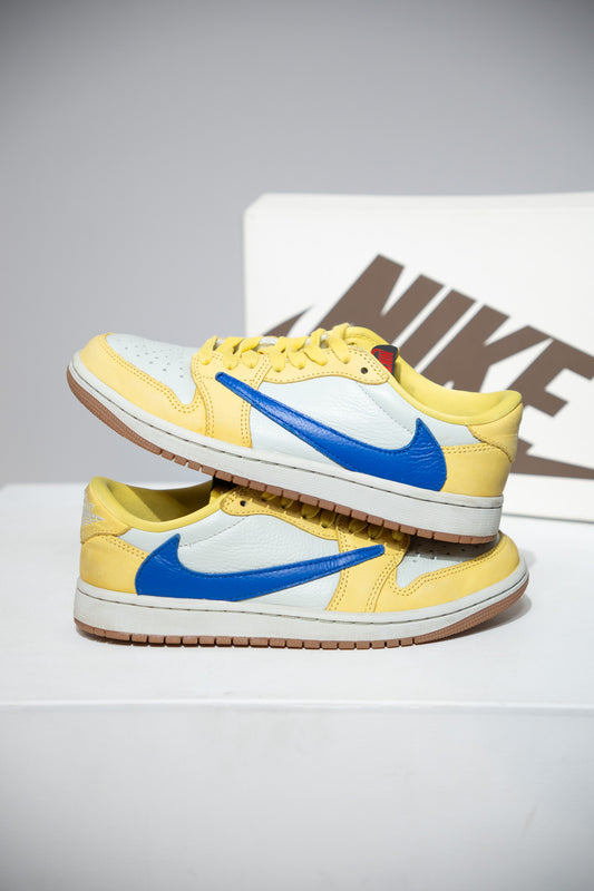 Jordan 1 Low Travis Scott Canary Yellow (Taille 38)
