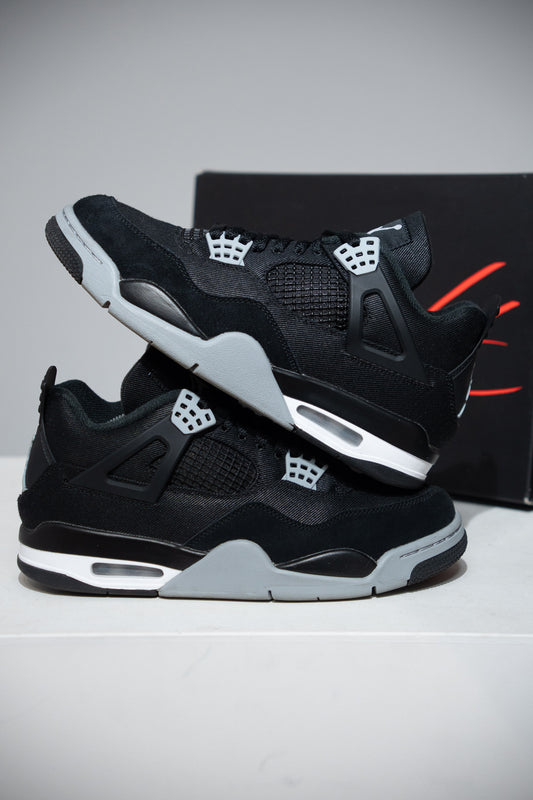 Jordan 4 Black Canvas (Taille 42)