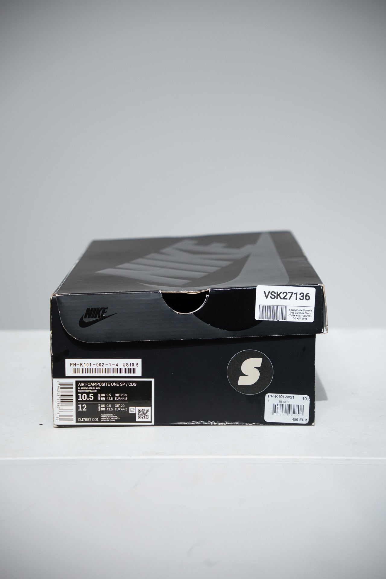 Foamposite Comme Des Garcons Black (Taille 44,5)