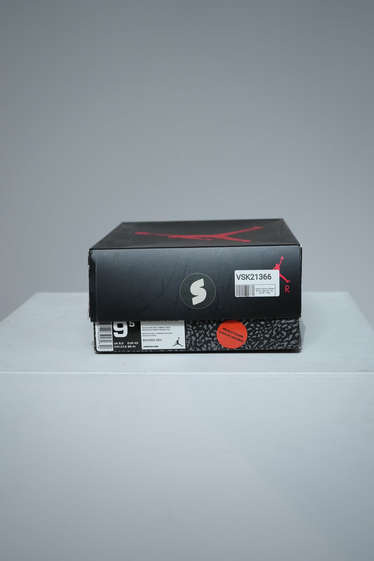 Jordan 3 Black Cement 2018 (Taille 43)