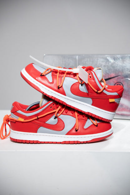 Dunk Low Off-White University Red (Taille 40,5)