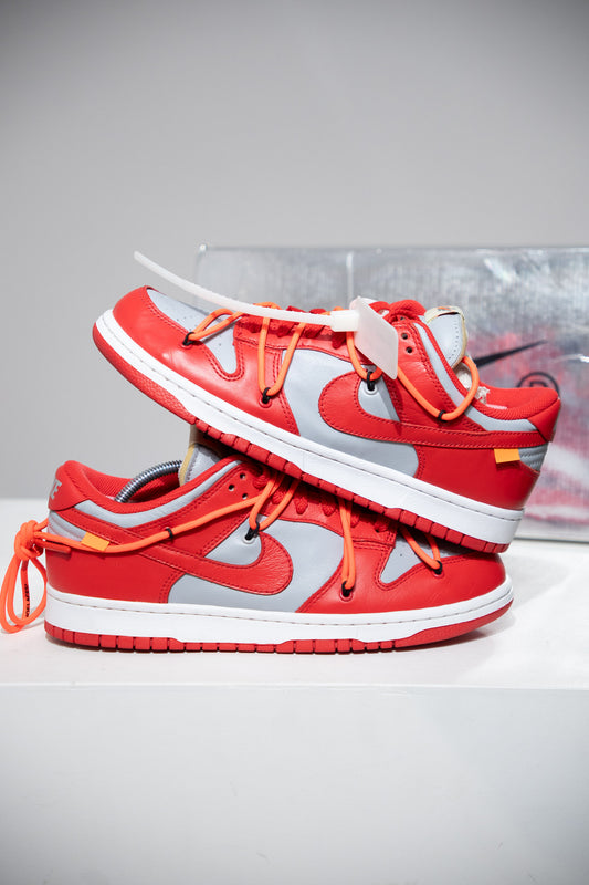 Dunk Low Off-White University Red (Taille 40,5)