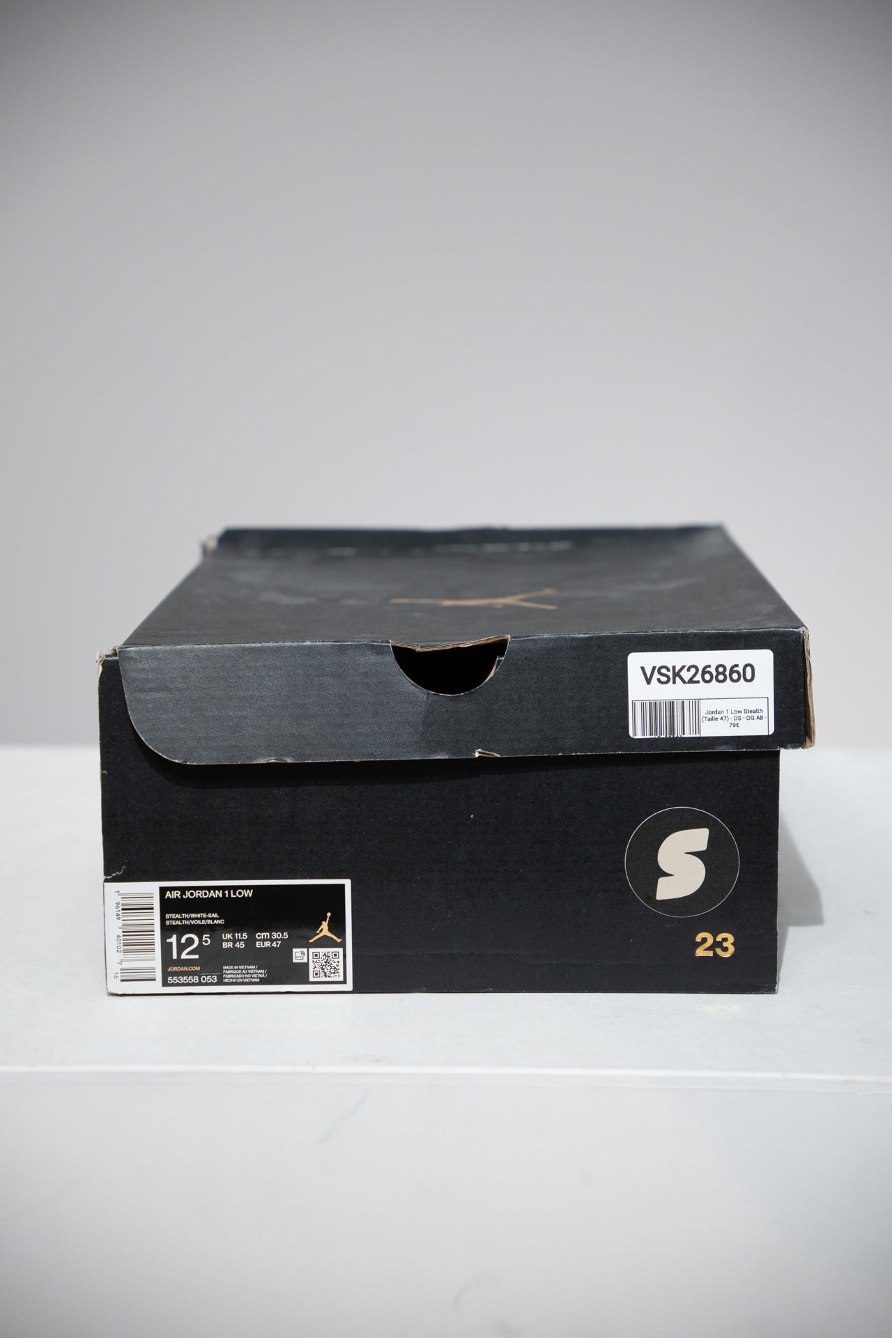 Jordan 1 Low Stealth (Taille 47)